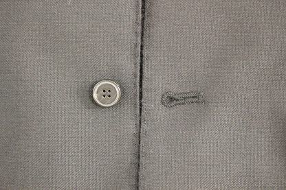 Schwarze einreihige Wollweste Gilet