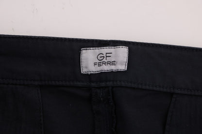 Blaue Baumwoll-Stretch-Chino-Hose