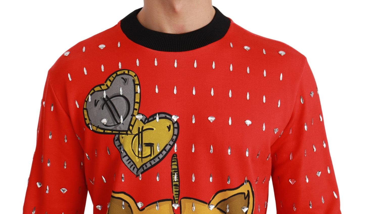 Roter Kristall-Schwein des Jahres Pullover
