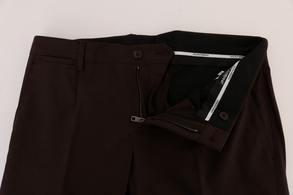 Lila Wolle Stretch Formal Hose