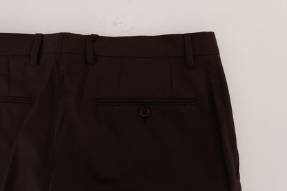 Lila Wolle Stretch Formal Hose