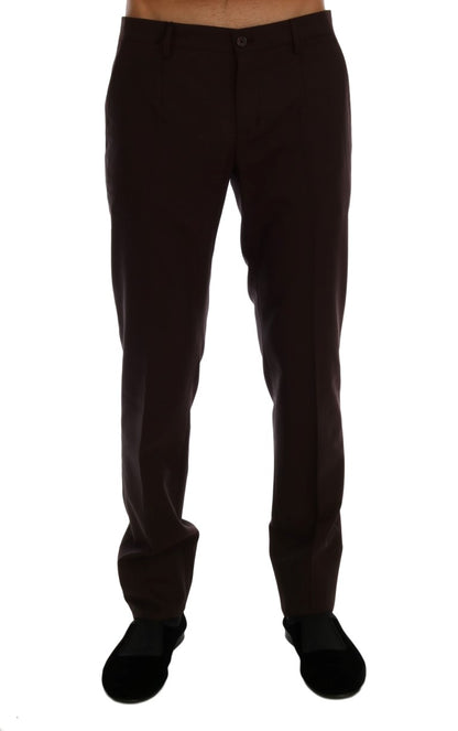 Lila Wolle Stretch Formal Hose