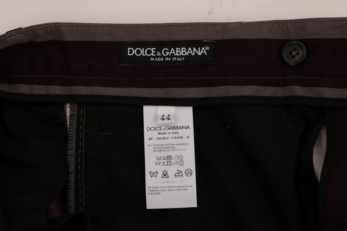 Grau lila gestreifte Baumwollshorts