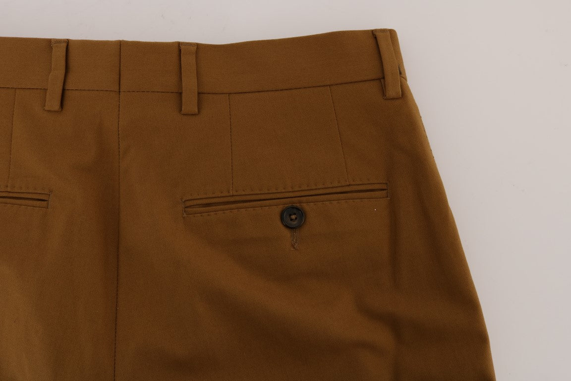 Braune Stretch-Baumwollhosen