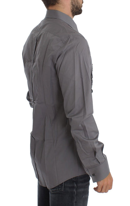 Lila Torero GOLD Slim Fit Kleid Hemd