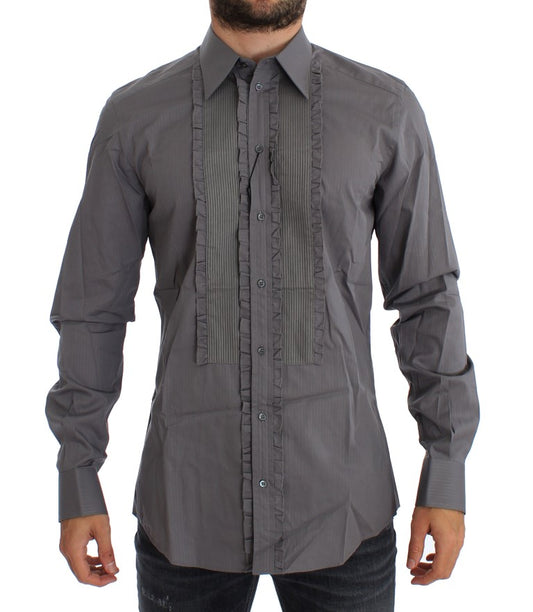 Lila Torero GOLD Slim Fit Kleid Hemd