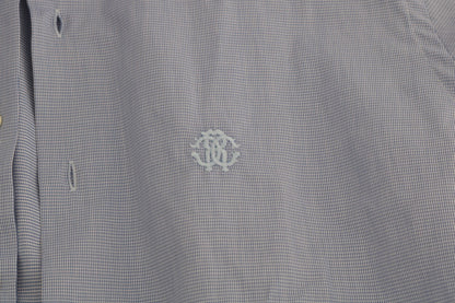 Blaues Slim Fit Hemd aus Baumwolle