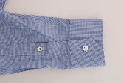 Blaues Slim Fit Hemd aus Baumwolle