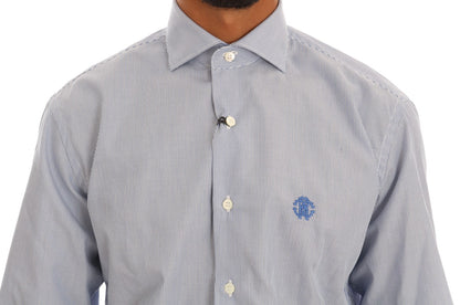Blau gestreiftes Slim Fit Hemd