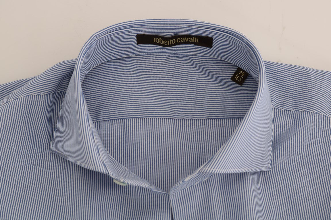 Blau gestreiftes Slim Fit Hemd