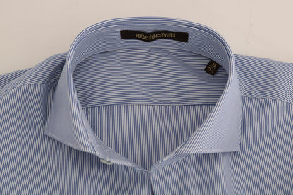 Blau gestreiftes Slim Fit Hemd