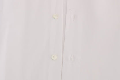 Weiß gestreiftes Slim Fit Hemd