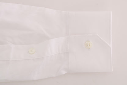Weiß gestreiftes Slim Fit Hemd