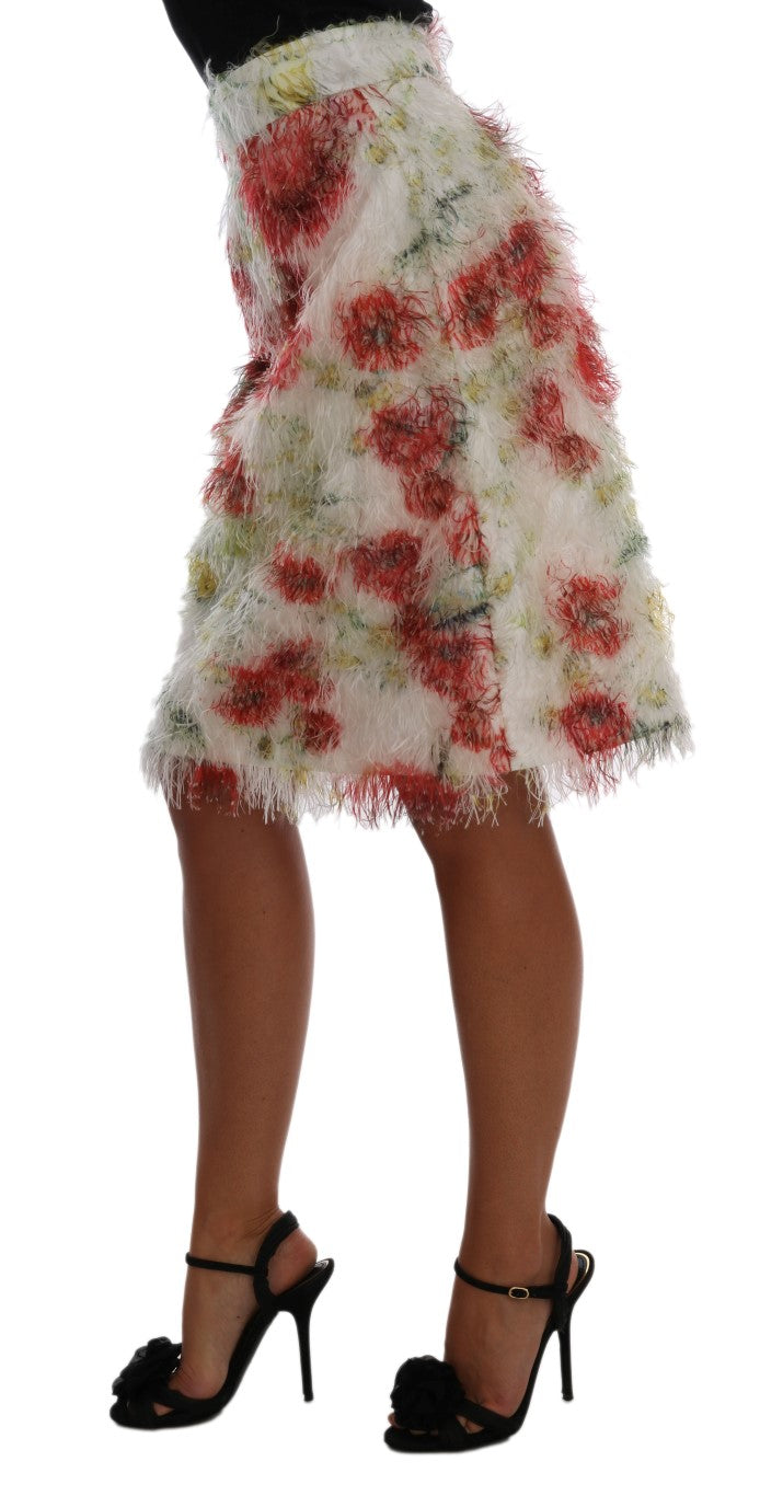 Floral gemusterter gerader Bleistiftrock