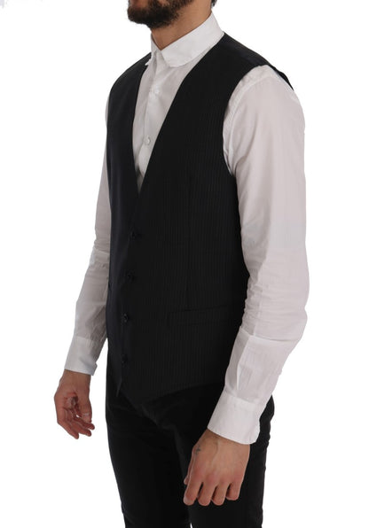 Graue Woll-Stretch-Weste