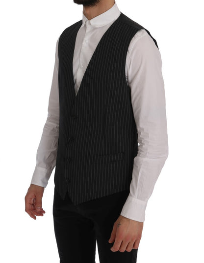 Graue Woll-Stretch-Weste