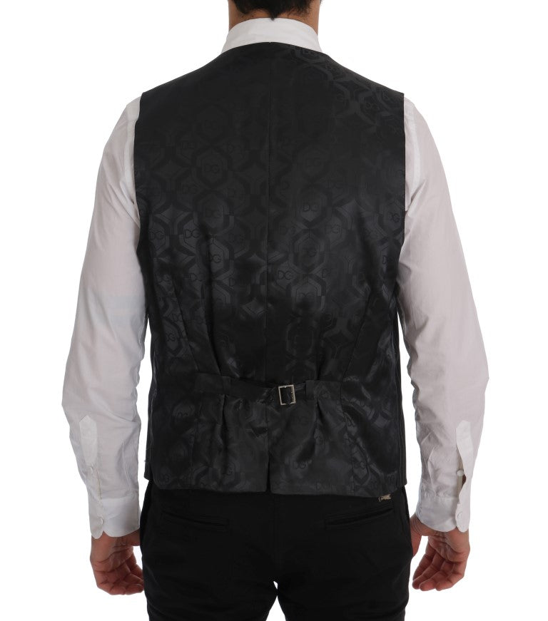 Graue Woll-Stretch-Weste