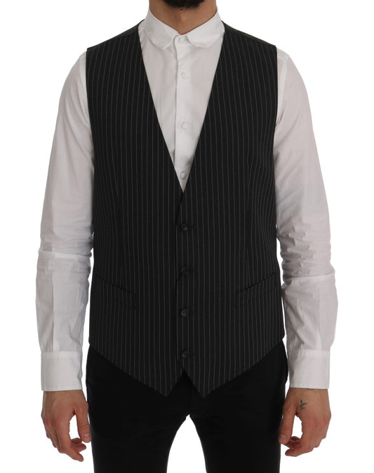 Graue Woll-Stretch-Weste