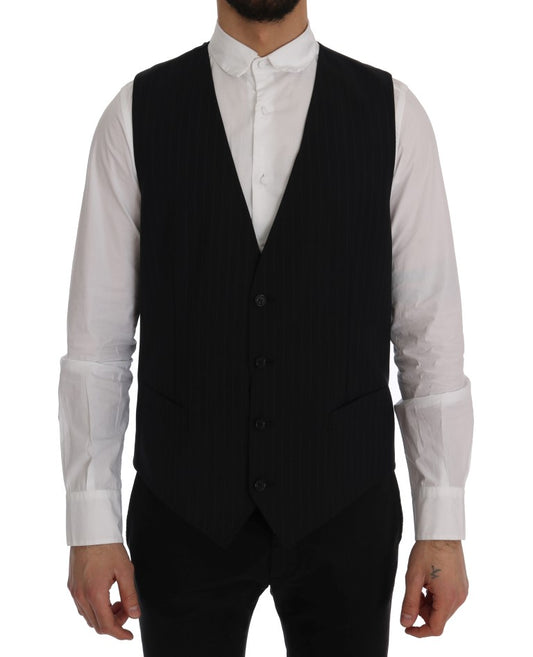 Blaue STAFF Wool-Stretch-Weste