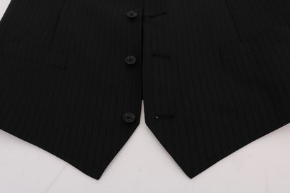 Schwarze STAFF Wool-Stretch-Weste