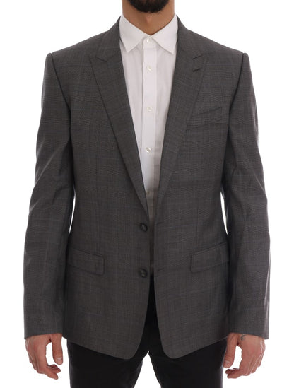 Graue Wolle MARTINI Schlanker Blazer