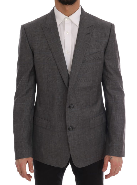 Graue Wolle MARTINI Schlanker Blazer
