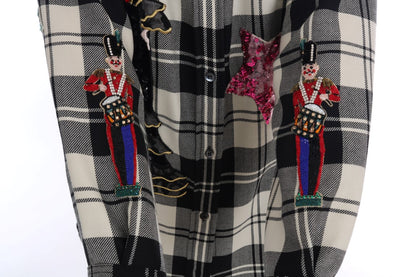 Schwarz Weiß Märchen Kristall Shirt