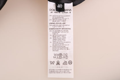Schwarzer Märchen-Brokat-Reißverschluss-Pullover