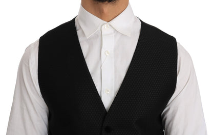Schwarze Weste mit Polka-Dot-Muster