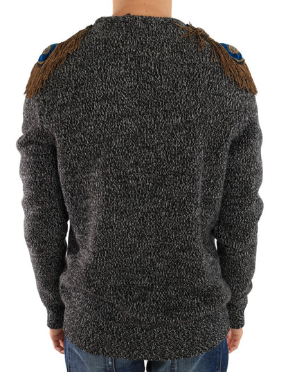 Grauer Pullover aus Wolle und Kaschmir