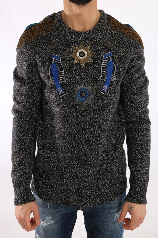 Grauer Pullover aus Wolle und Kaschmir