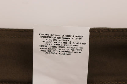 Grüne Cotton Stretch Comfort Fit Hose