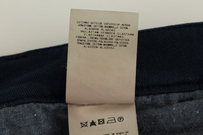 Blaue Stretch-Hose mit gerader Passform Chinos