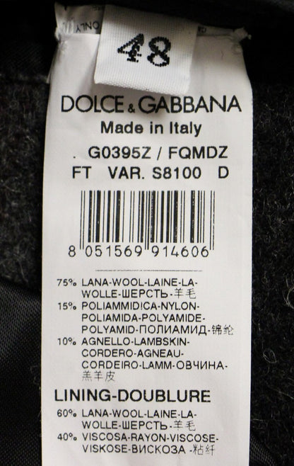Grauer doppelreihiger Mantel Jacke