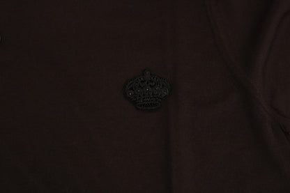 Braunes Polo-T-Shirt mit kurzen Ärmeln