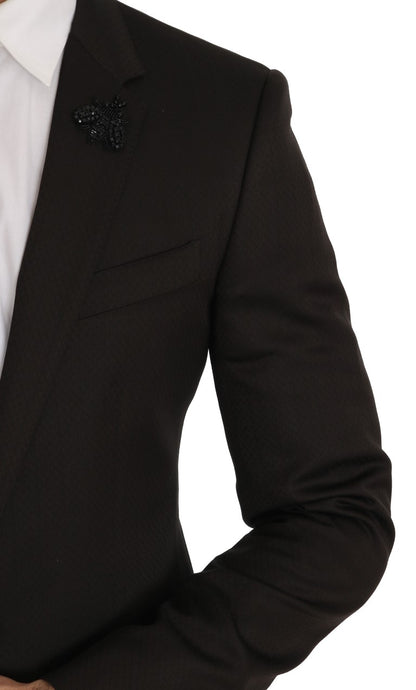 Braun Wolle Kristall Biene Slim Fit MARTINI