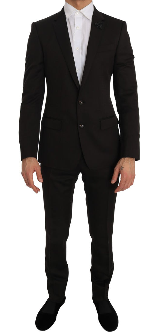 Braun Wolle Kristall Biene Slim Fit MARTINI