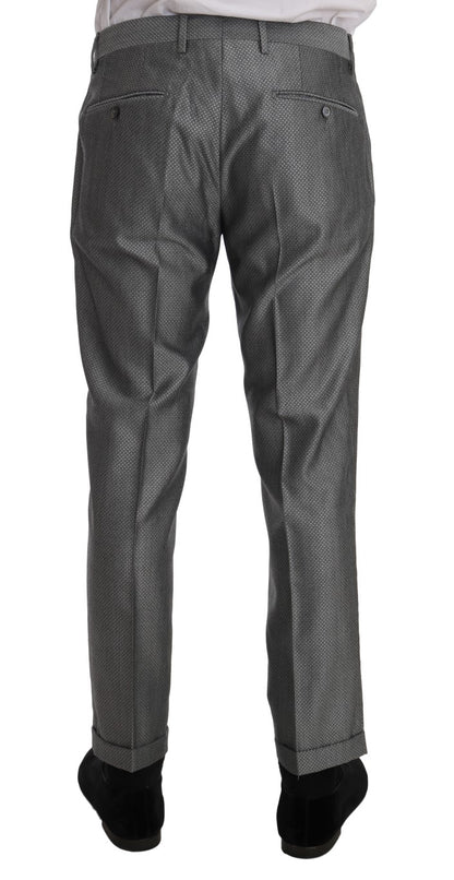 Schwarzer Stretch Crystal Bee Slim Fit Anzug