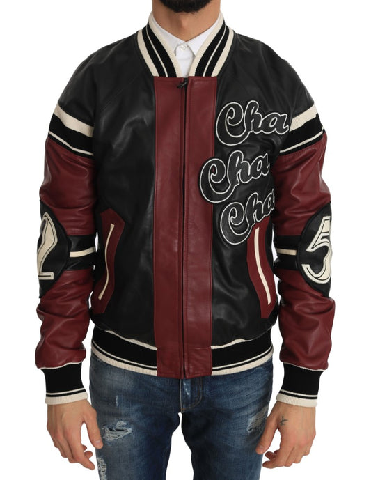 Leder Club Lounge Schwarz Rot Jacke