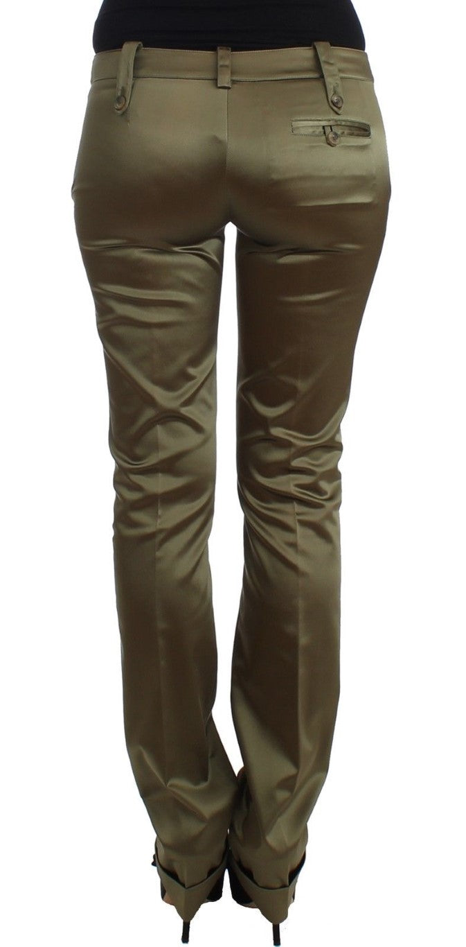 Grüne Slim Fit-Hose