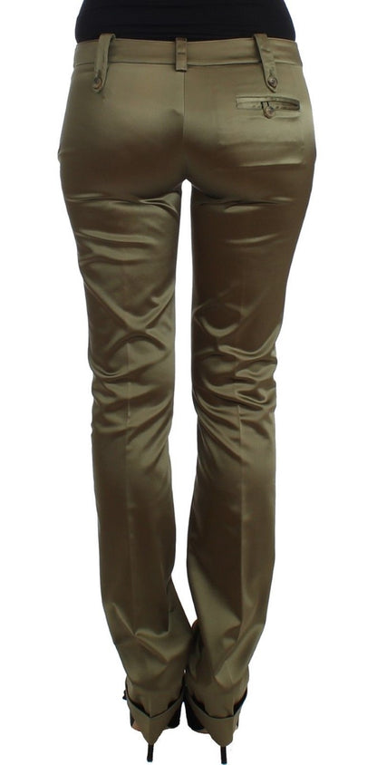Grüne Slim Fit-Hose