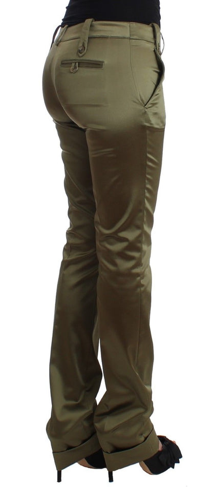 Grüne Slim Fit-Hose