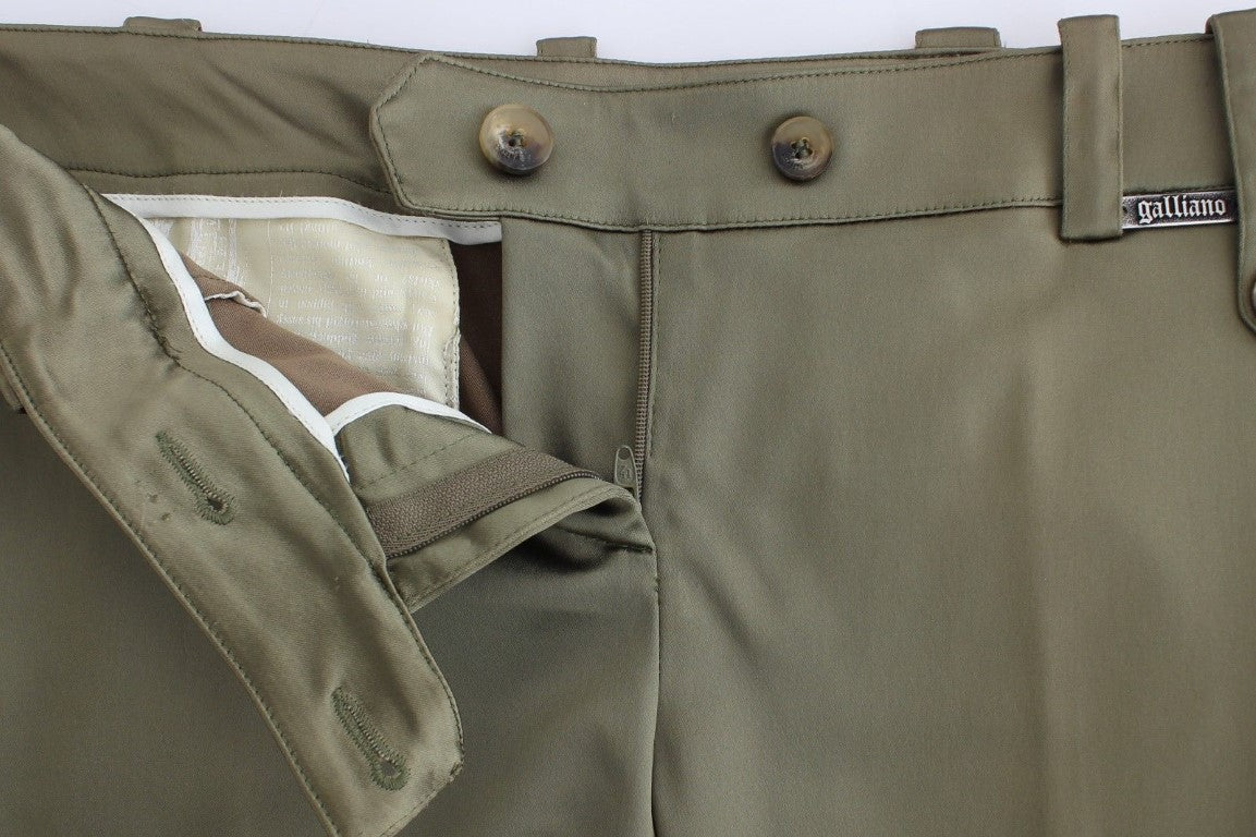 Grüne Slim Fit-Hose