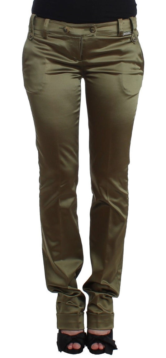 Grüne Slim Fit-Hose
