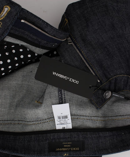 Blaue Oversize-Denim-Jeans aus Baumwolle