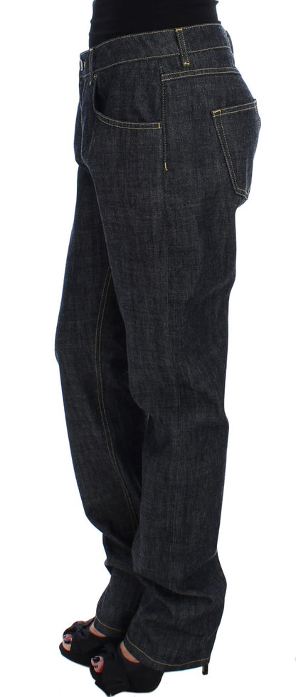 Blaue Oversize-Denim-Jeans aus Baumwolle