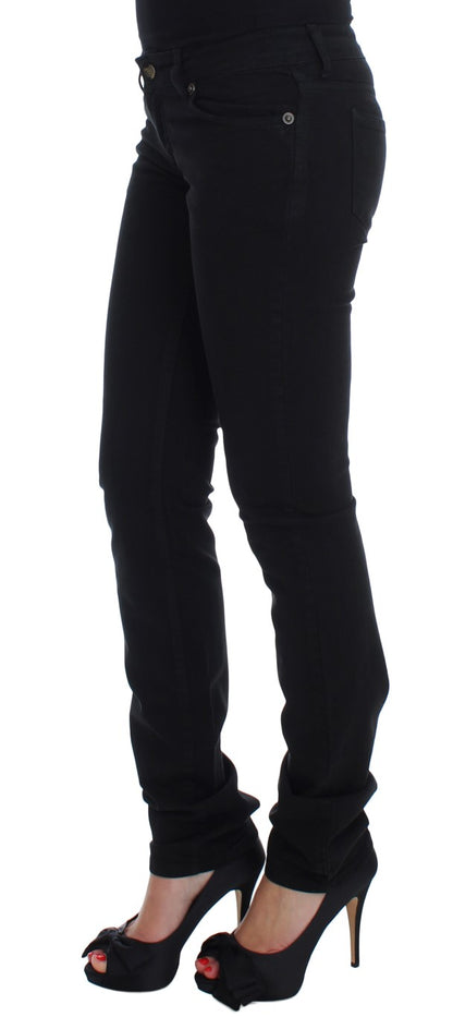 Schwarze Cotton Stretch Slim Skinny Fit Jeans