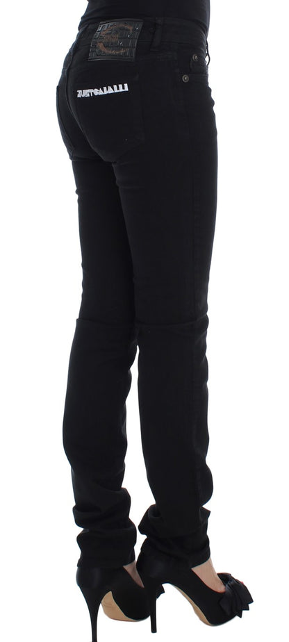 Schwarze Cotton Stretch Slim Skinny Fit Jeans