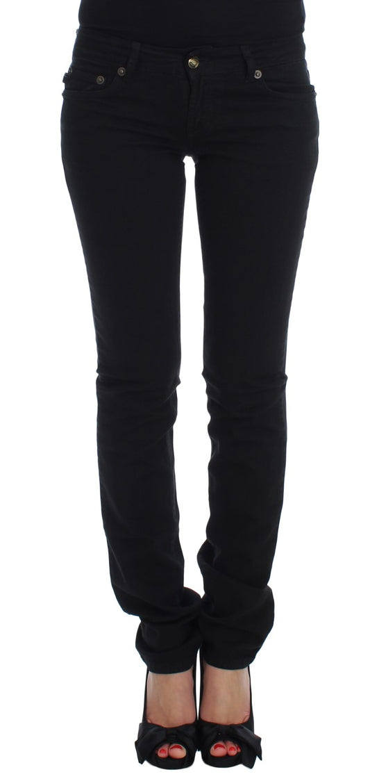 Schwarze Cotton Stretch Slim Skinny Fit Jeans