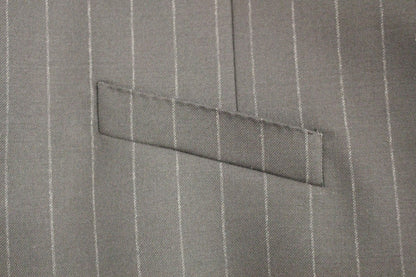 Schwarz gestreifte Logo-Weste aus Wolle